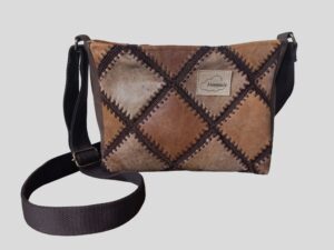 patchwork lederen tas