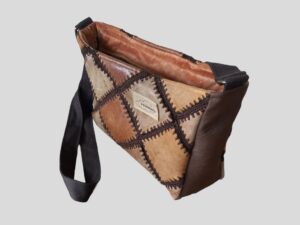 patchwork lederen tas